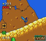 Image in-game du jeu Desert Speedtrap - Starring Road Runner and Wile E. Coyote sur Sega Game Gear
