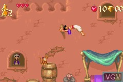 Image in-game du jeu Aladdin sur Nintendo GameBoy Advance
