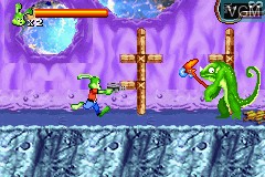 Image in-game du jeu Jazz Jackrabbit sur Nintendo GameBoy Advance