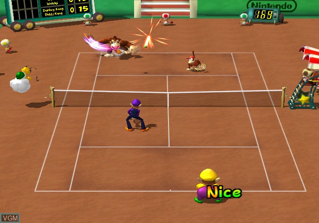 Image in-game du jeu Mario Power Tennis sur Nintendo GameCube