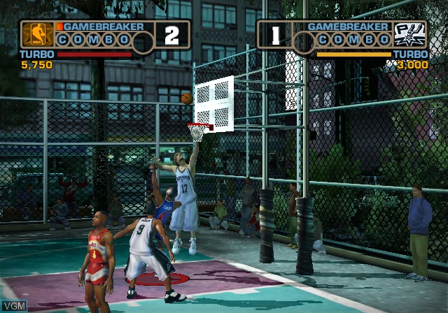 Image in-game du jeu NBA Street V3 sur Nintendo GameCube