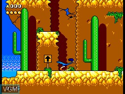 Image in-game du jeu Desert Speedtrap - Starring Road Runner and Wile E. Coyote sur Sega Master System