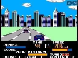 Image in-game du jeu Chase H.Q. sur Sega Master System
