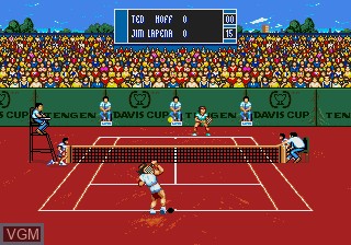 Image in-game du jeu Davis Cup Tennis sur Sega Megadrive
