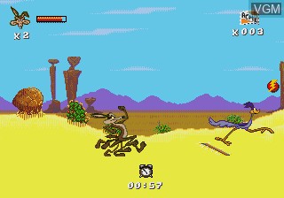 Image in-game du jeu Desert Demolition Starring Road Runner and Wile E. Coyote sur Sega Megadrive