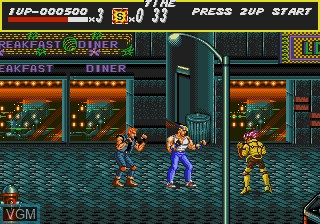 Image in-game du jeu Streets of Rage sur Sega Megadrive