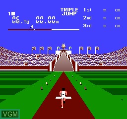 Image in-game du jeu Family Fun Fitness - Stadium Events sur Nintendo NES