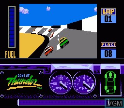 Image in-game du jeu Days of Thunder sur Nintendo NES