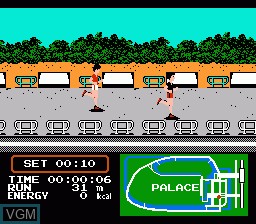 Image in-game du jeu Family Trainer - Jogging Race sur Nintendo NES