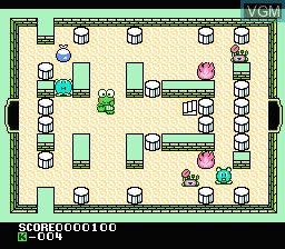 Image in-game du jeu Keroppi to Keroriinu no Splash Bomb! sur Nintendo NES