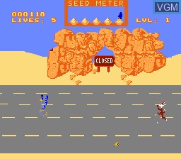Image in-game du jeu Road Runner sur Nintendo NES