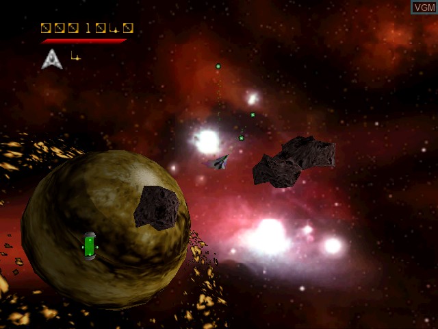 Image in-game du jeu Asteroids Hyper 64 sur Nintendo 64