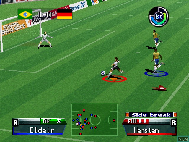 Image in-game du jeu International Superstar Soccer '98 sur Nintendo 64