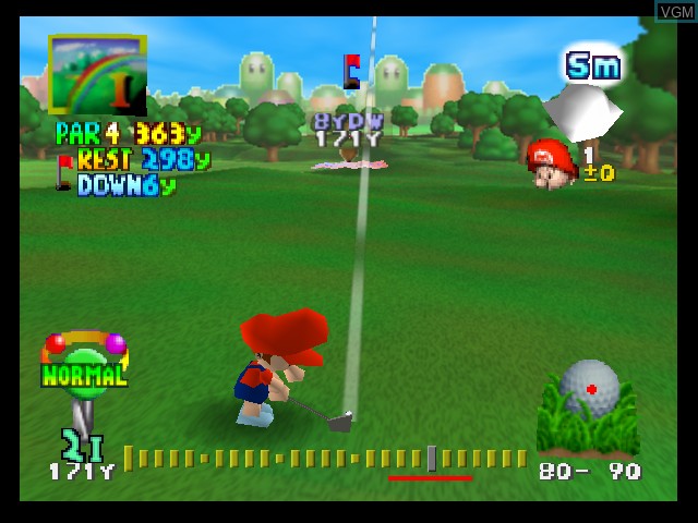 Image in-game du jeu Mario Golf sur Nintendo 64