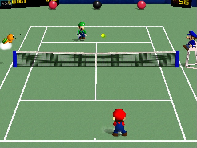 Image in-game du jeu Mario Tennis sur Nintendo 64