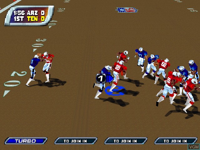 Image in-game du jeu NFL Blitz 2001 sur Nintendo 64