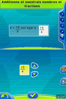 Image in-game du jeu Adi l'Entraîneur - Mathématiques, Français 6e & 5e sur Nintendo DS