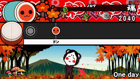 Image in-game du jeu Taiko no Tatsujin Portable DX sur Sony PSP