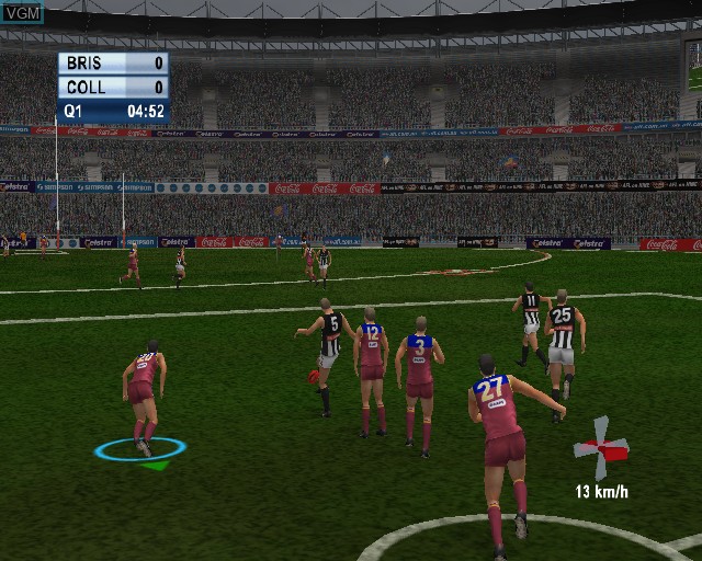Image in-game du jeu AFL Live 2004 sur Sony Playstation 2