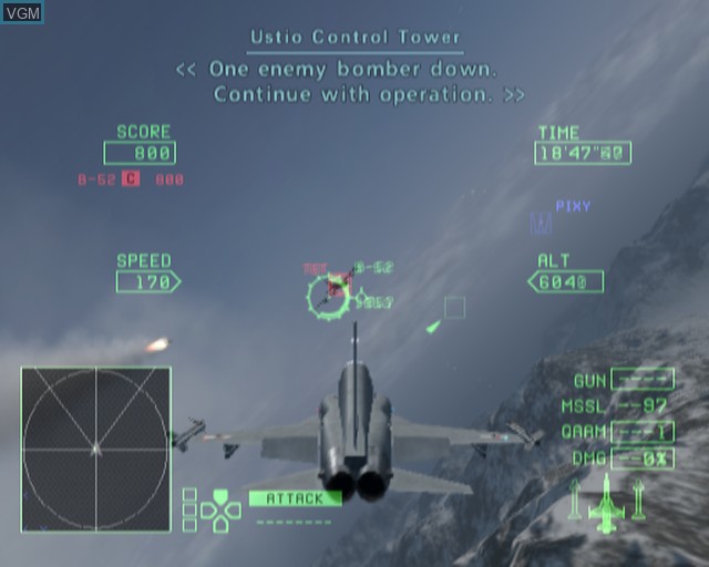 Image in-game du jeu Ace Combat - The Belkan War sur Sony Playstation 2