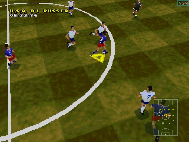 Image in-game du jeu Actua Soccer sur Sony Playstation