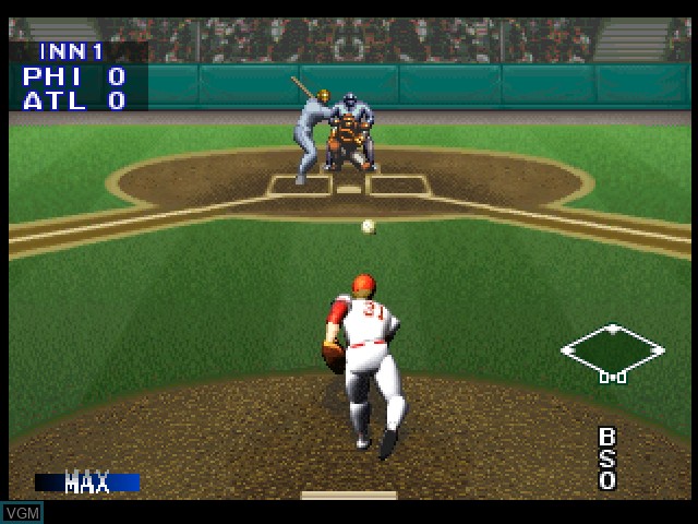 Image in-game du jeu Bases Loaded '96 - Double Header sur Sony Playstation