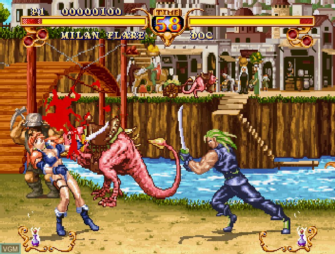 Image in-game du jeu Golden Axe - The Duel sur Sega Saturn