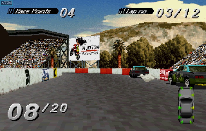 Image in-game du jeu Destruction Derby sur Sega Saturn