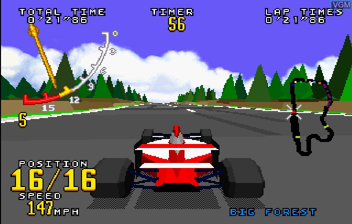 Image in-game du jeu V.R. Virtua Racing sur Sega Saturn