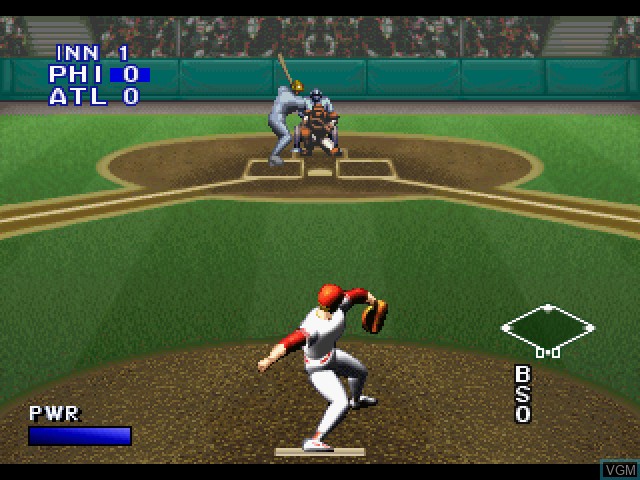 Image in-game du jeu Bases Loaded '96 - Double Header sur Sega Saturn