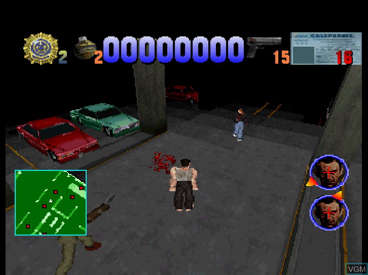 Image in-game du jeu Die Hard Trilogy sur Sega Saturn