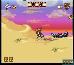 Image in-game du jeu Zero the Kamikaze Squirrel sur Nintendo Super NES