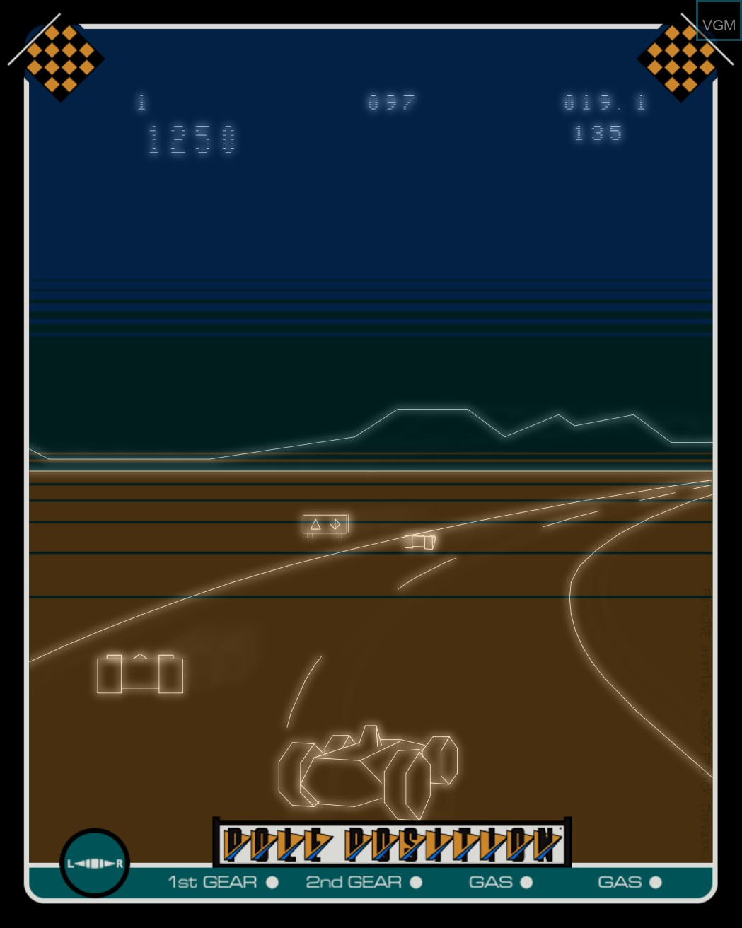 Image in-game du jeu Pole Position sur MB Vectrex