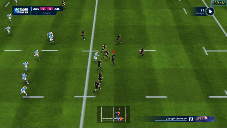 Image in-game du jeu Rugby World Cup 2015 sur Sony PS Vita